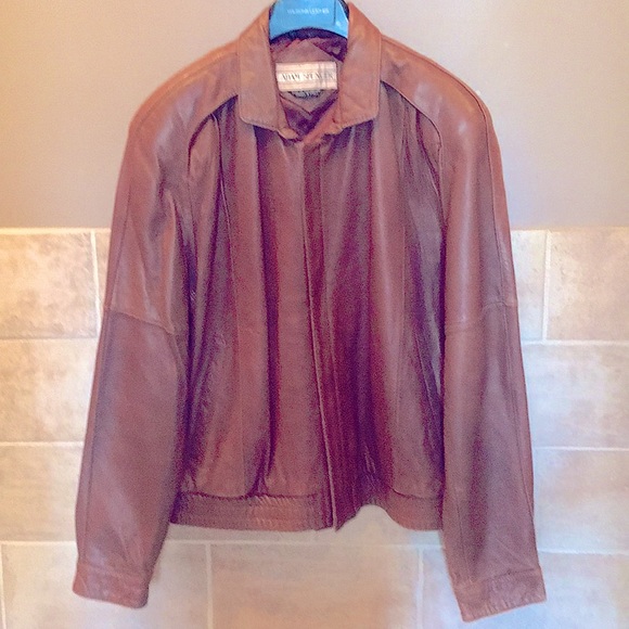 Men’s brown Leather jacket - Picture 1 of 8